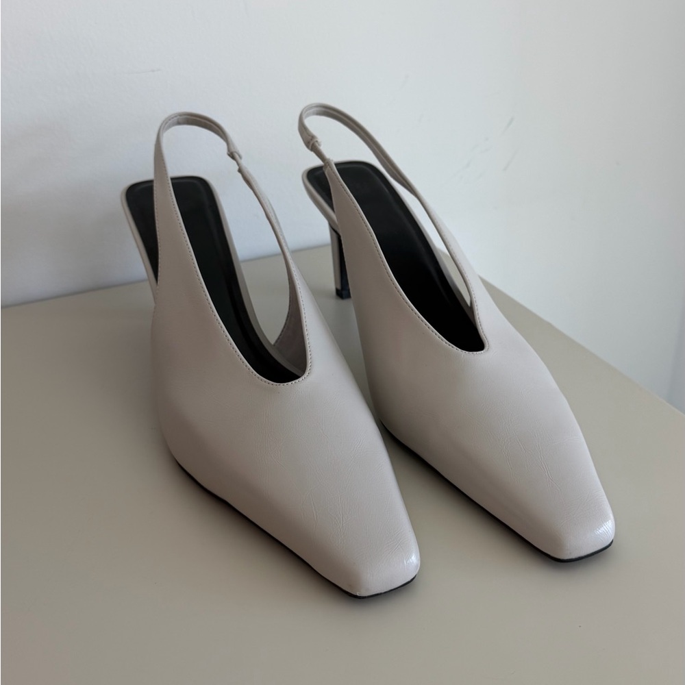 H&M Grey Slingback Heels